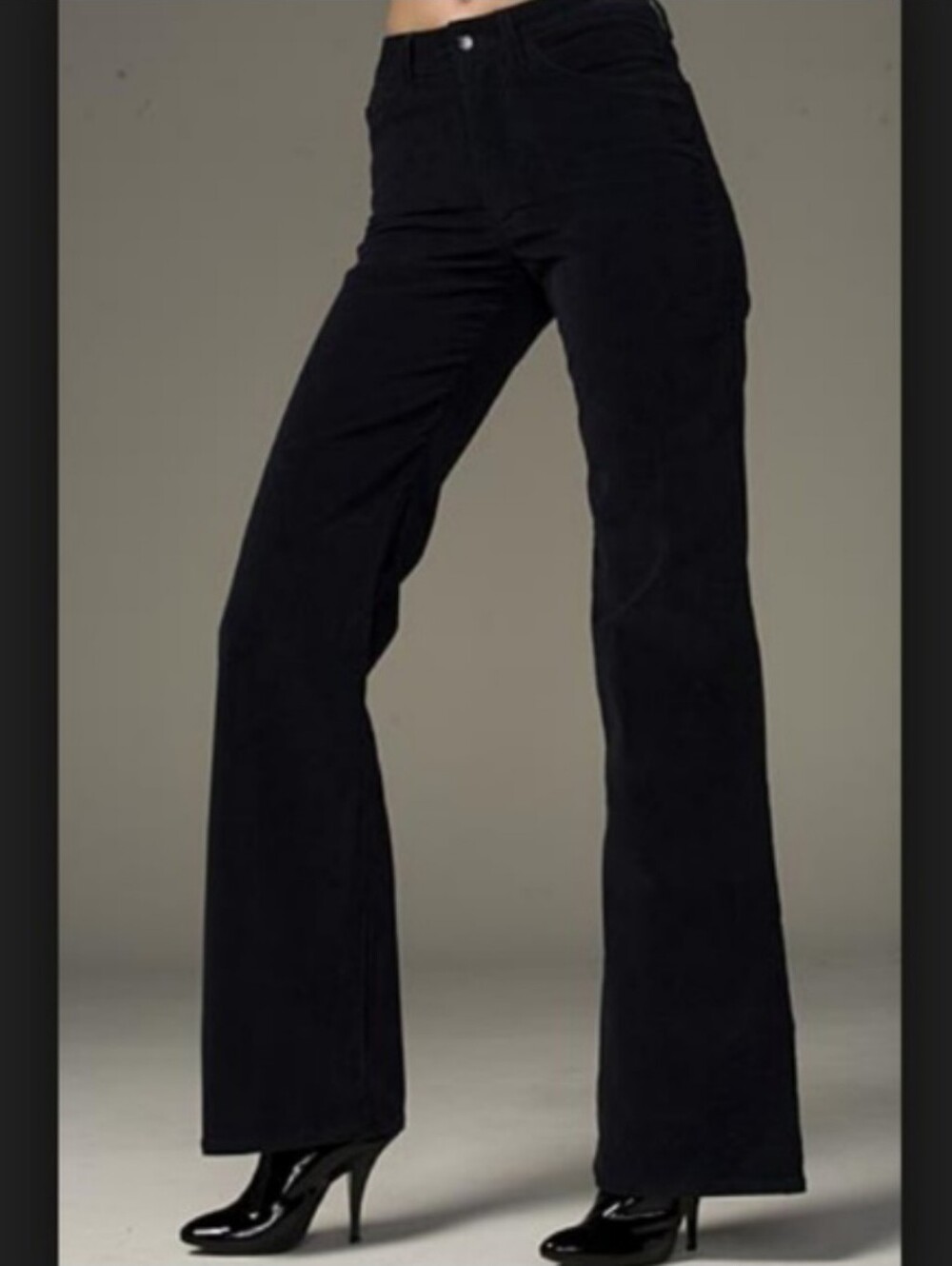 Acne Jeans A-Pant Flare Flare Black Ultra High Rise Waist Stretch Jeans 31 X 34